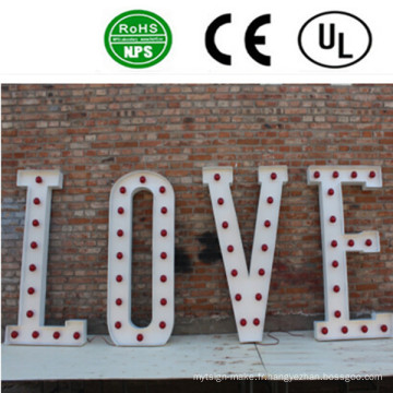 Signes de haute qualité LED Bulb Letter Decor Wedding